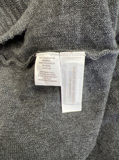 LOFT Women’s Gray Semi-Sheer A-Line Knit Sweater Dress - S image 4