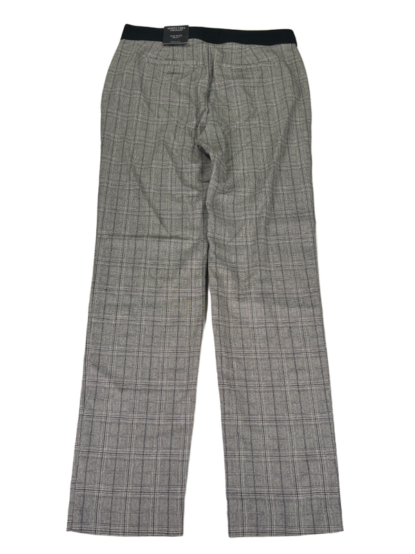 Simply Vera Women's Tan/Black Plaid Pull On Mid Rise Pants - M image 2