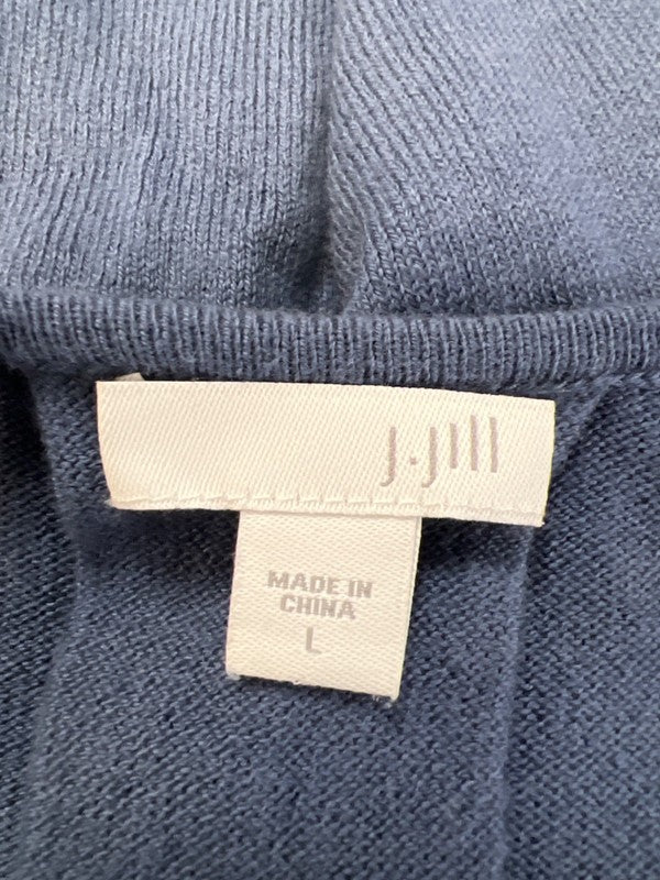 J.Jill Women's Blue Long Sleeve V-Neck Sweater - L image 3
