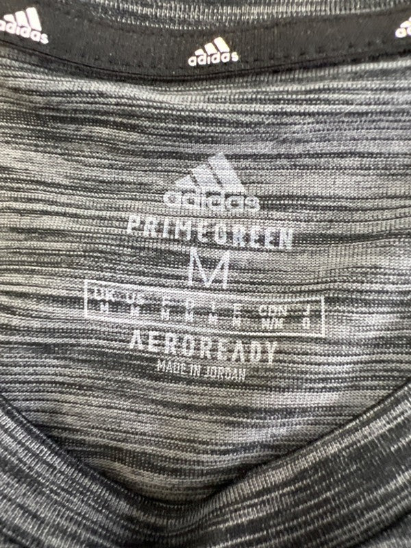 adidas Men's Gray Heathered Short Sleeve Aeroready Athletic T-Shirt - M image 3