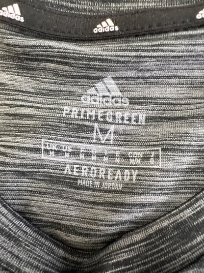 adidas Men's Gray Heathered Short Sleeve Aeroready Athletic T-Shirt - M image 3