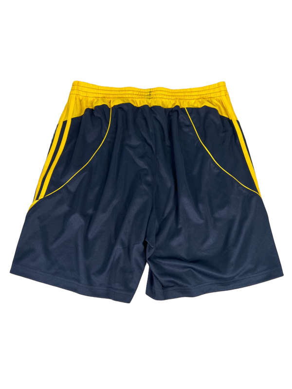 Adidas Men's Blue/Yellow Striped Athletic Training Shorts - XL image 2