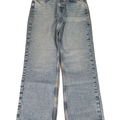 Zara Women's Light Wash Button Fly Straight Leg Mid Rise Ankle Denim Jeans - 4