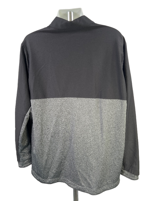 adidas Men's Gray/Blue 1/4 Zip Athletic Golf Jacket  - 2XL image 2