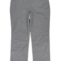 Hilary Radley Women's Black/White Houndstooth Slim Mid Rise Pull On Pants - XXL