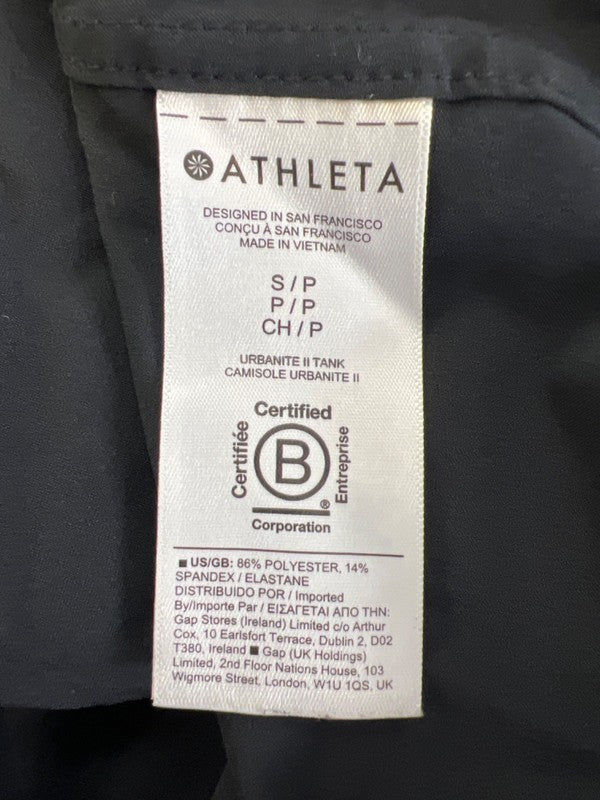 Athleta Women's Black Urbanite II Sleeveless Button Up Tank Top Blouse - S/P image 4