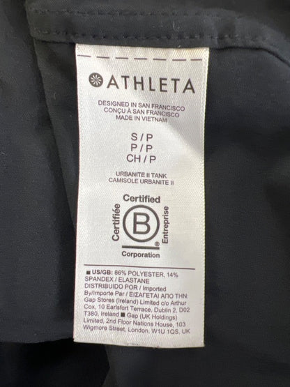 Athleta Women's Black Urbanite II Sleeveless Button Up Tank Top Blouse - S/P image 4