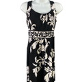 White House Black Market Black/White Empire Sleeveless Mini Dress - XS