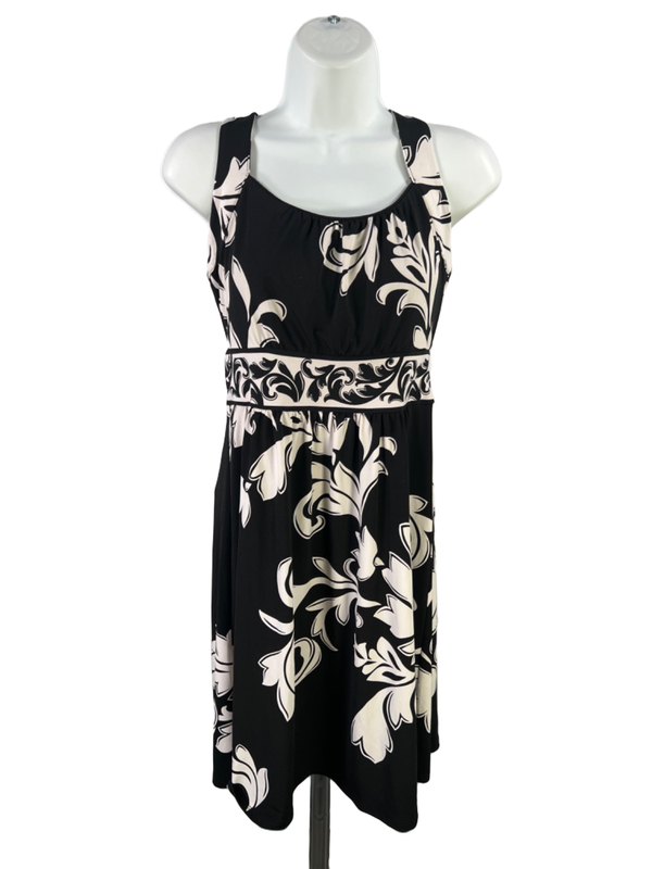 White House Black Market Black/White Empire Sleeveless Mini Dress - XS