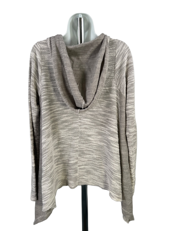 Hollister Women's Gray Long Sleeve Hooded Lightweight Cardigan Sweater - M image 2