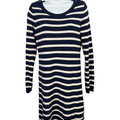 Banana Republic Women's Blue/White Striped Long Sleeve Sweater Dress - M