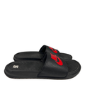 Nike Men's Black/Red Benassi JDI Slide On Sandals - 9