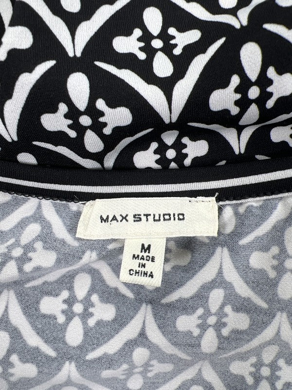 Max Studio Women’s Black/White Cap Sleeve Shift Dress - M image 3