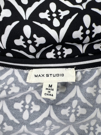 Max Studio Women’s Black/White Cap Sleeve Shift Dress - M image 3