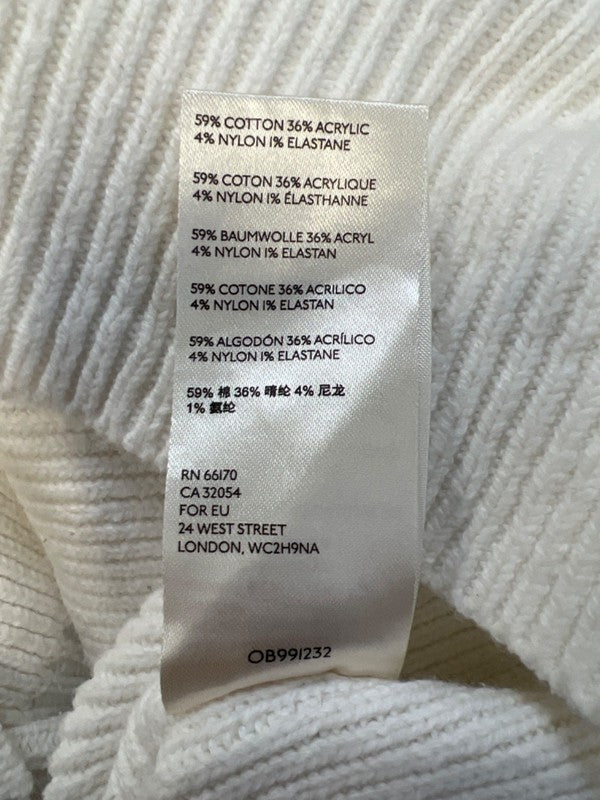 Free People Women's White Easy Street Oversized Long Sleeve Tunic Sweater - M image 4