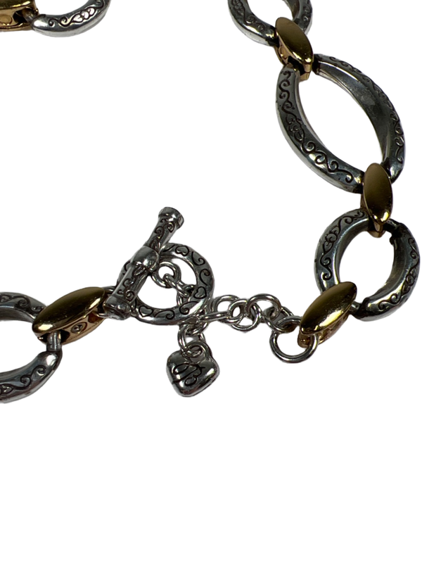 Brighton Women's Gold/Silver Two Tone Silver Plated Link 10in Necklace image 4