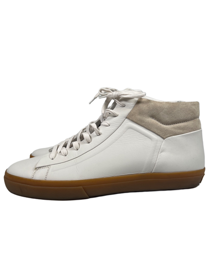 Vince Men's White/Ivory Fynn Glove Suede Accent Mid Top Sneakers - 13 image 5