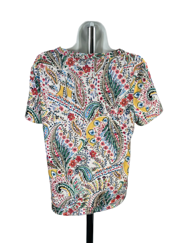 Chico's Women's Multicolor Paisley Short Sleeve Tee Shirt - 0/US S image 2