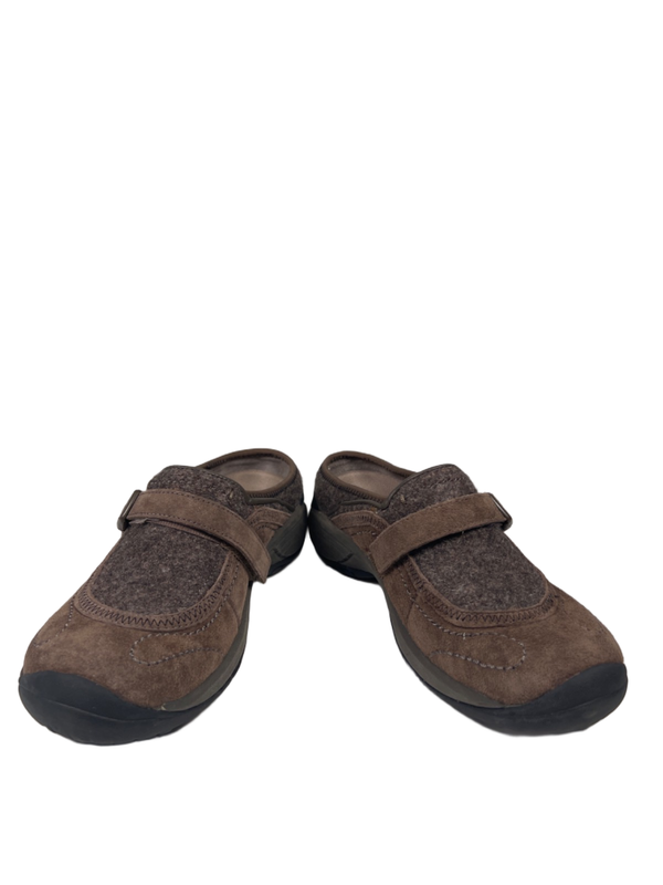 Merrell Women's Gray/Taupe Ortholite Encore SIdestep Slide On Mules - 7 image 6