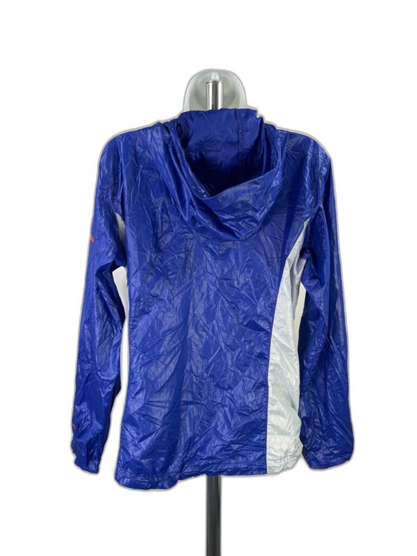 Columbia Women's Blue/Gray Zip Up Hooded Windbreaker Jacket - L image 2