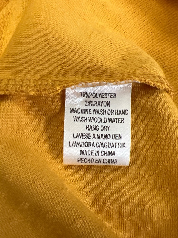 Cozy Co Women's Yellow/Gold Textured Open Back Shirt - S image 4