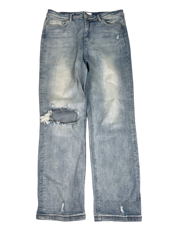 Vervet Flying Monkey Women's Light Wash Ripped Ankle Skinny High Rise Jeans - 31