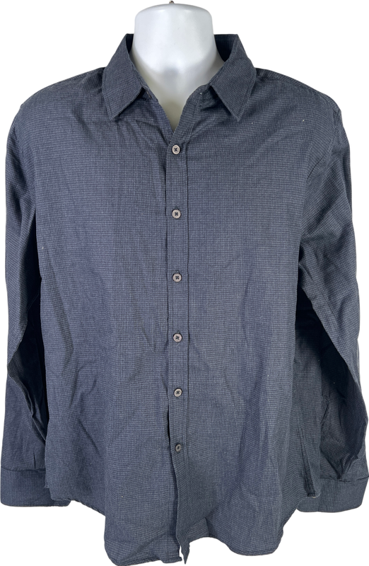 NEW Beverly Hills Men’s Blue Plaid Modern Fit Long Sleeve Button Up Shirt - XL