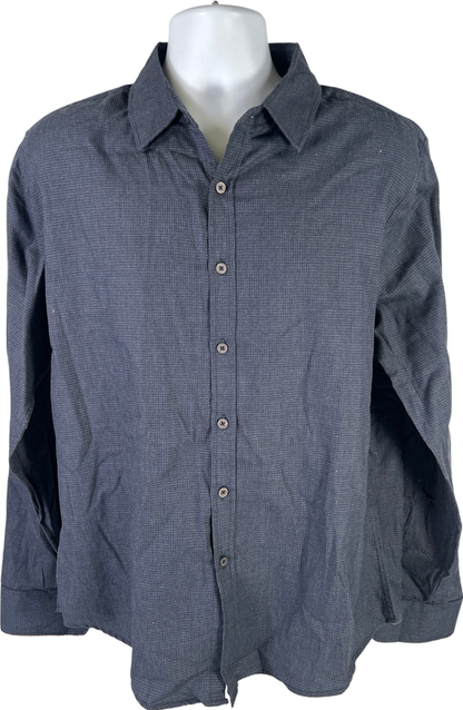 NEW Beverly Hills Men’s Blue Plaid Modern Fit Long Sleeve Button Up Shirt - XL