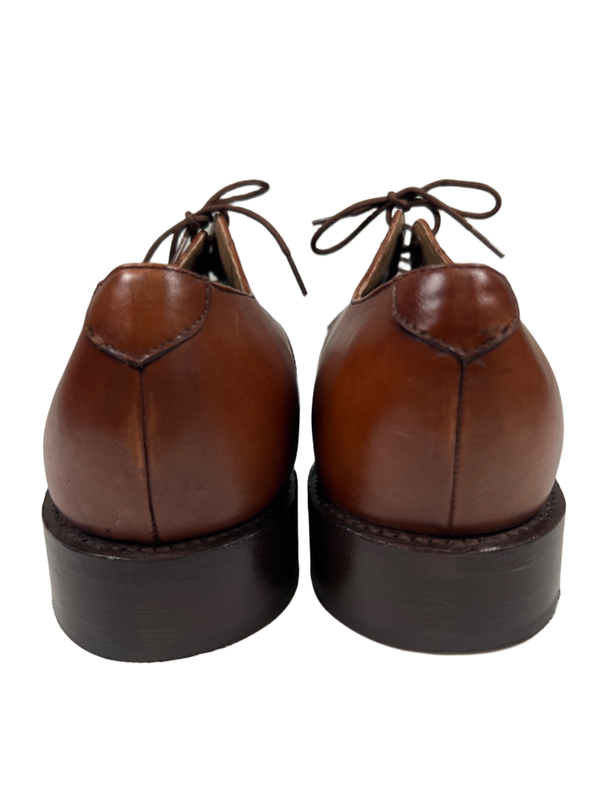 Hitchcock Men's Brown Leather Derby Lace Up Dress Shoes - 12 Wide image 4