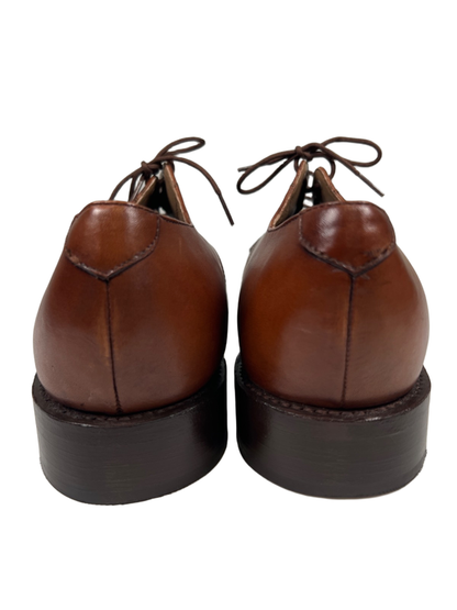 Hitchcock Men's Brown Leather Derby Lace Up Dress Shoes - 12 Wide image 4