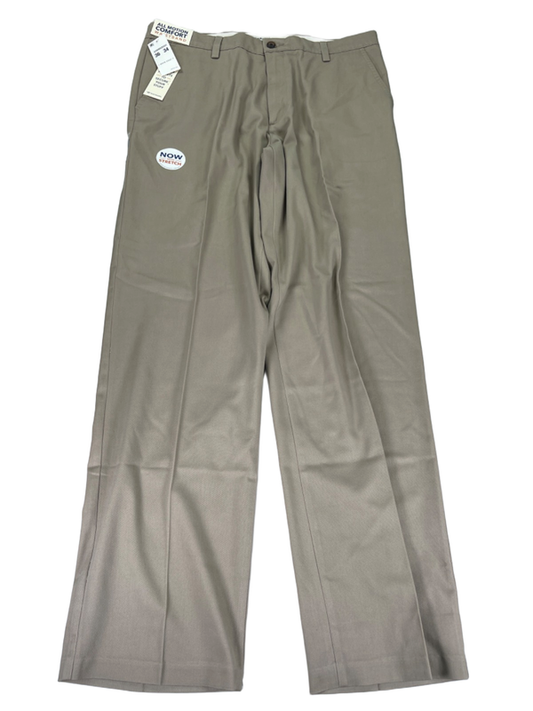 Dockers Men's Beige Classic Fit Stretch Performance Khaki Dress Pants - 36x34