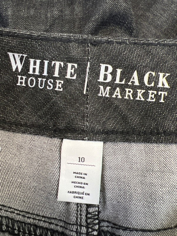 White House Black Market Women's Dark Gray Cuffed Denim Shorts - 10 image 3