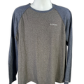 Columbia Men's Gray/Blue Long Sleeve Crewneck Omni-Wick Shirt - XL
