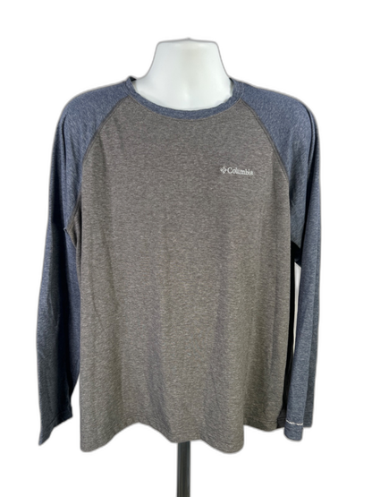 Columbia Men's Gray/Blue Long Sleeve Crewneck Omni-Wick Shirt - XL