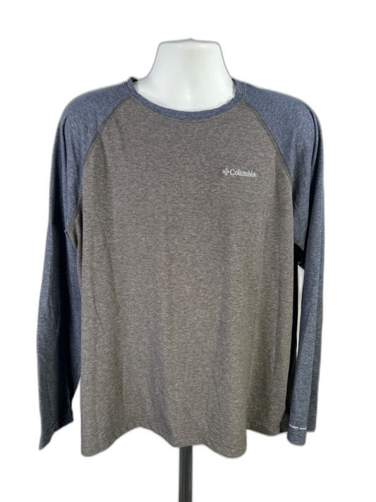 Columbia Men's Gray/Blue Long Sleeve Crewneck Omni-Wick Shirt - XL