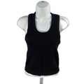 Old Navy Women's Black Ribbed High Neck Seamless Cropped Tank Top - L