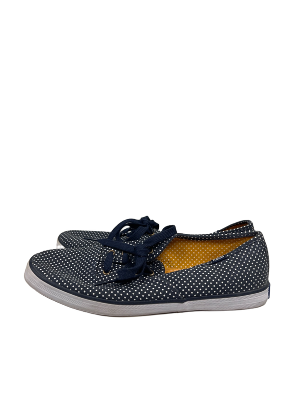 Keds Women's Blue/White Champion Canvas Polka Dot Lace Up Sneakers - 8 image 5