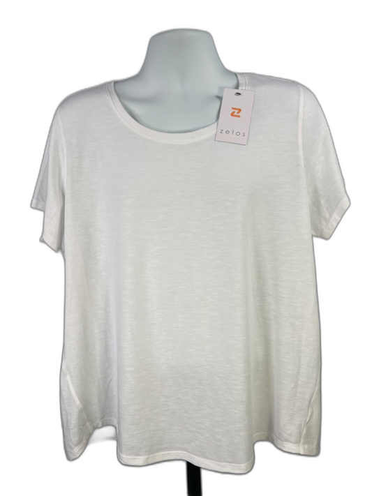 Zelos Men's White Short Sleeve Basic T-Shirt - XXL