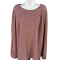 Liz Claiborne Career Women's Red Long Sleeve Woven Blouse - XXL