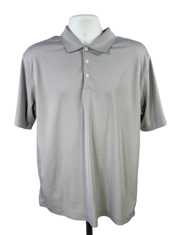 Nike Men's Gray Dri-Fit Short Sleeve Golf Polo Shirt - M