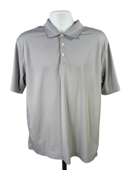 Nike Men's Gray Dri-Fit Short Sleeve Golf Polo Shirt - M