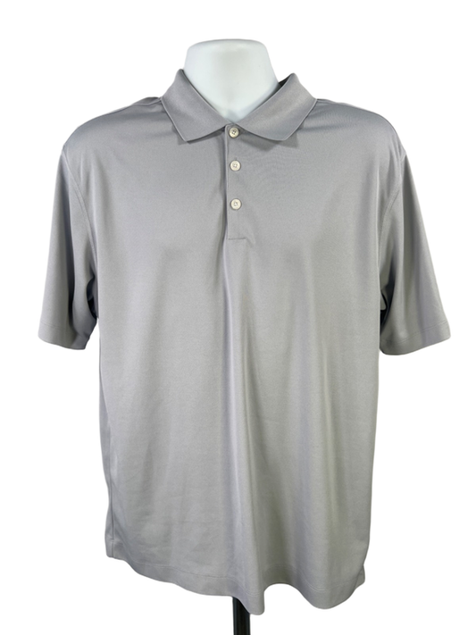 Nike Men's Gray Dri-Fit Short Sleeve Golf Polo Shirt - M