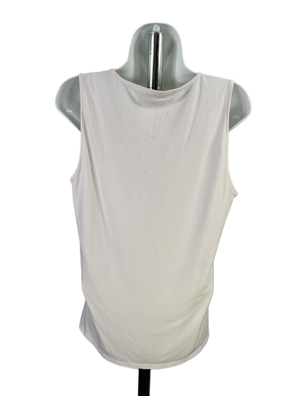 White House Black Market Women's Gray Lace-Up Sleeveless Shirt - M image 2