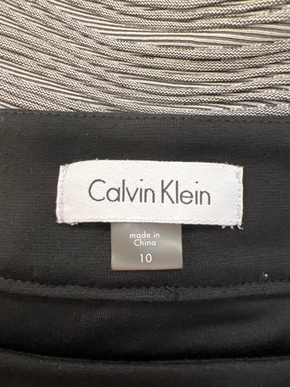 Calvin Klein Women's Black/Gray Sleeveless Side Zip Sheath Dress - 10 image 3