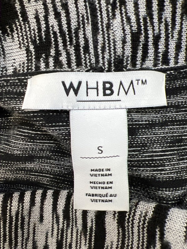 White House Black Market Women’s Black/White Open Cardigan Sweater - S image 3