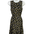 Michael Kors Women's Black/Yellow Floral Sleeveless Sheath Dress - XS