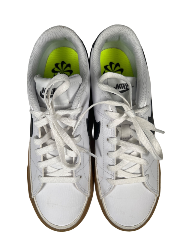 Nike Women's White/Black Court Legacy Lace Up Sneakers - 7.5 image 3