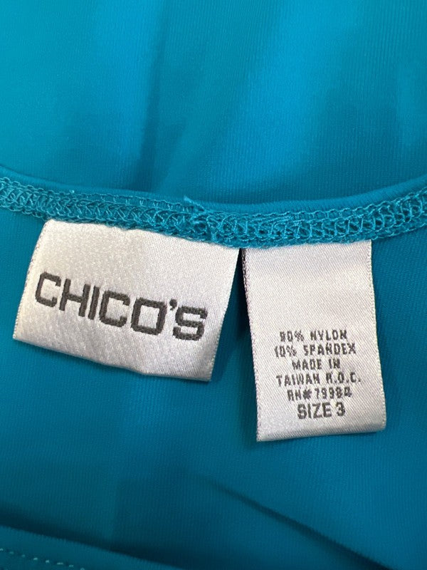 Chico's Women's Blue Basic Sleeveless Shirt - 3/US XL image 3