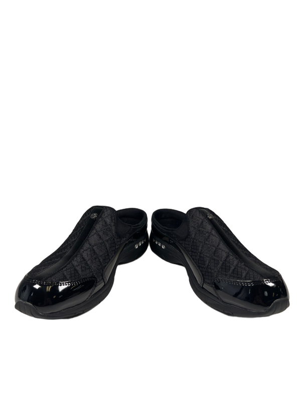 Easy Spirit Women's Black Traveltime Quilted Patent Slip On Clogs - 10 image 6