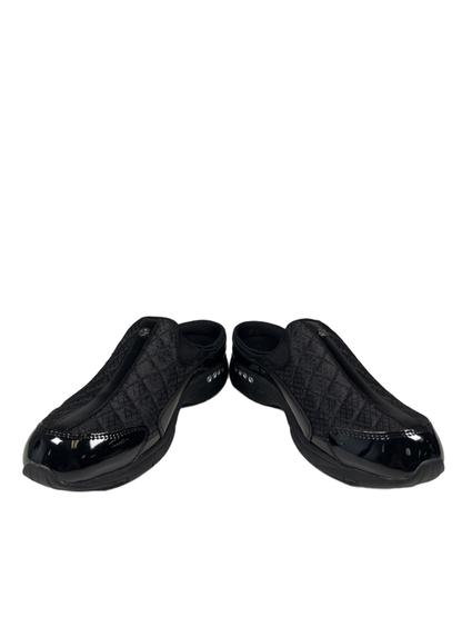 Easy Spirit Women's Black Traveltime Quilted Patent Slip On Clogs - 10 image 6